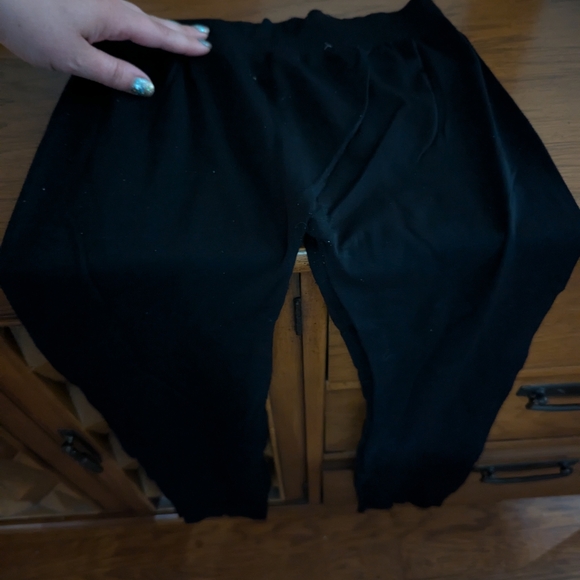 Leggings s/m pair of grey an black spandex - Picture 4 of 6